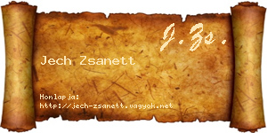 Jech Zsanett névjegykártya